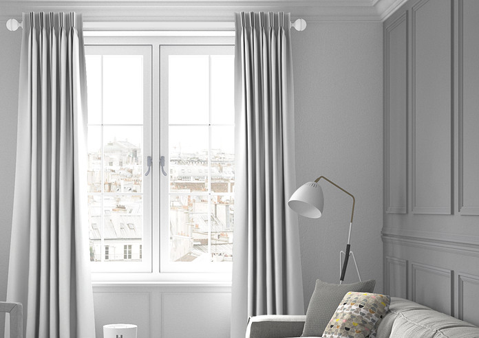 Faux Suede, White - Made to Measure Curtains - Image 3